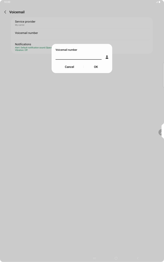 Key in +447953222222 and press OK. Key in +447953222222 and press OK.