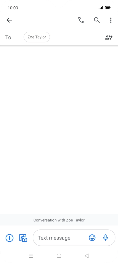 Press the text input field and write the text for your SMS. Press the text input field and write the text for your SMS.