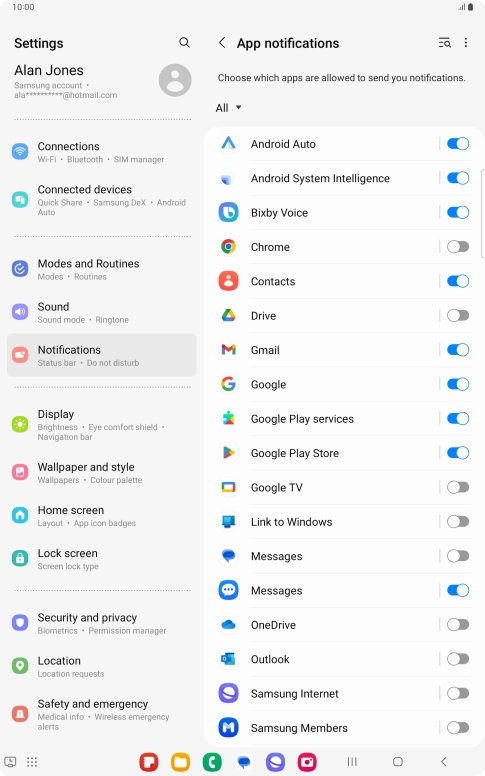 Press the drop down list. Press the drop down list.