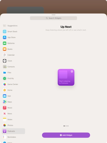 Slide your finger right or left on the screen to select the required widget size. Slide your finger right or left on the screen to select the required widget size.