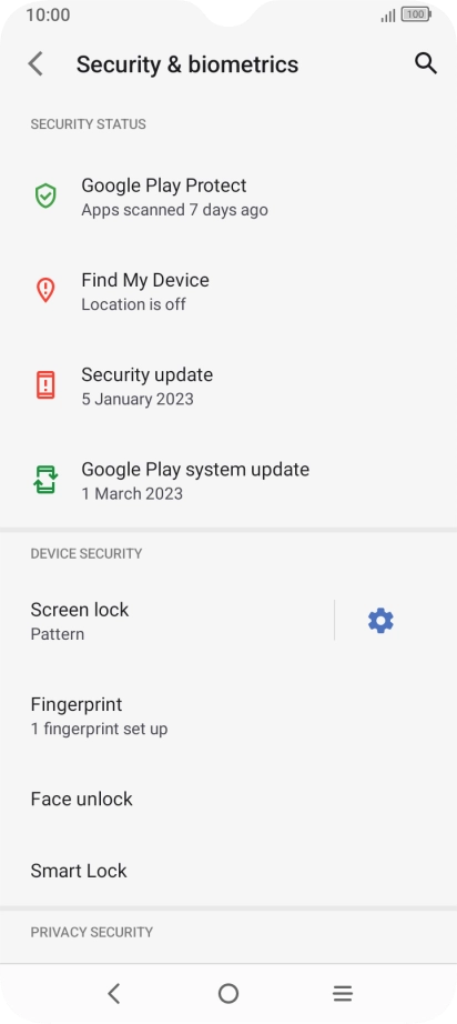 Press Screen lock and key in the additional phone lock code you created earlier. Press Screen lock and key in the additional phone lock code you created earlier.