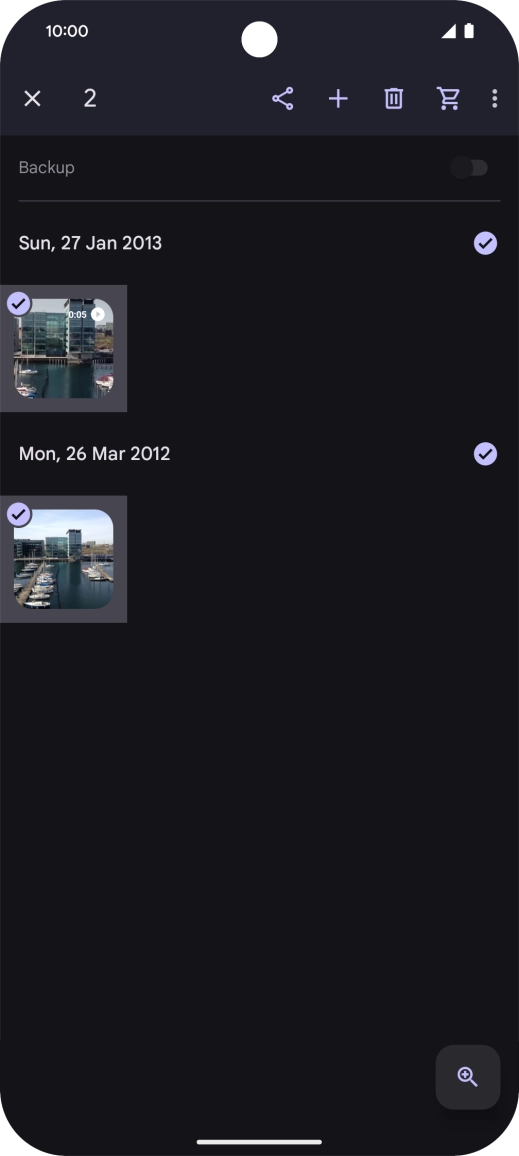 Press the share icon. Press the share icon.