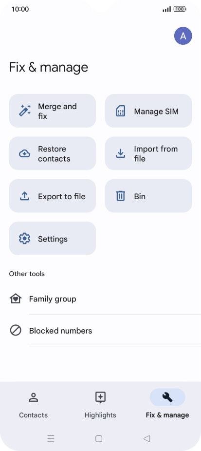 Press Manage SIM. Press Manage SIM.