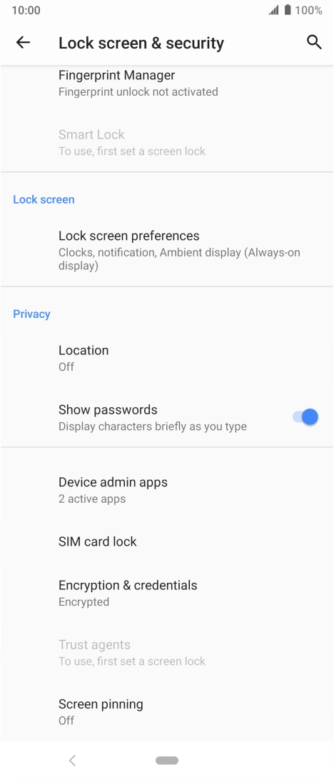 Press SIM card lock. Press SIM card lock.