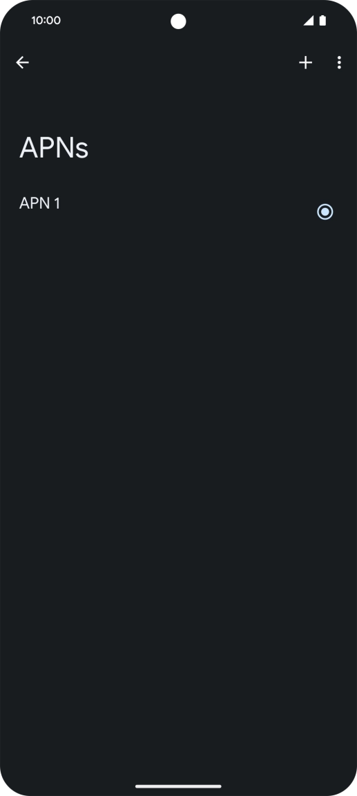 Press the add icon. Press the add icon.