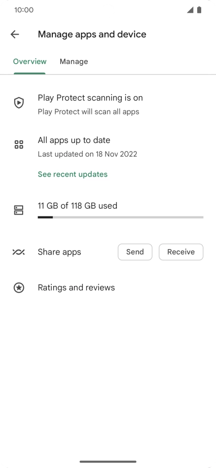 Press Manage. Press Manage.