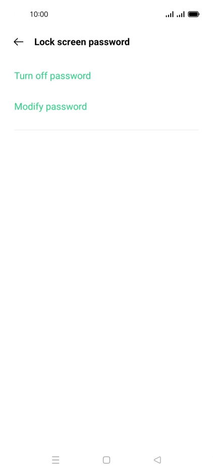 Press Turn off password. Press Turn off password.