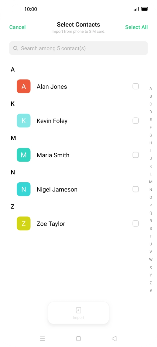 Press Select All. Press Select All.