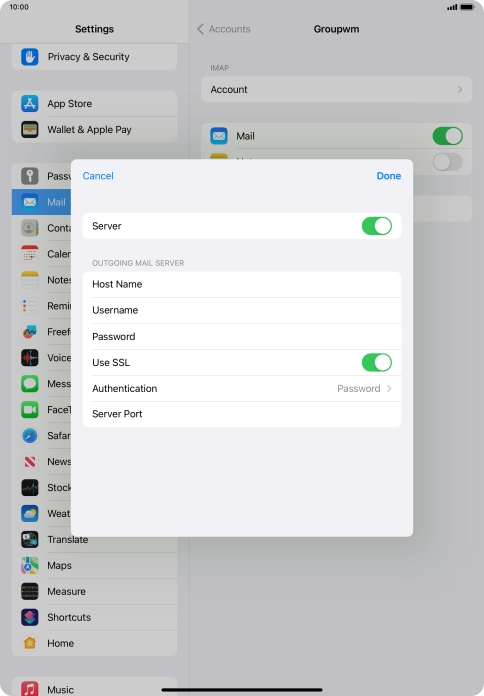 Press the indicator next to Press the indicator next to