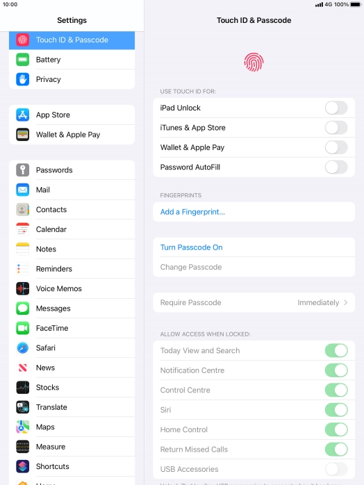 Press Add a Fingerprint... and follow the instructions on the screen to add your fingerprint. Press Add a Fingerprint... and follow the instructions on the screen to add your fingerprint.
