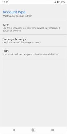 Press IMAP. Press IMAP.