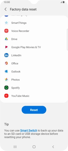 Press Reset. Press Reset.
