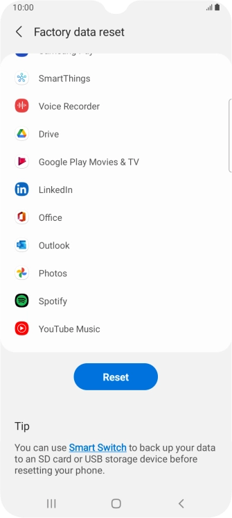 Press Reset. Press Reset.