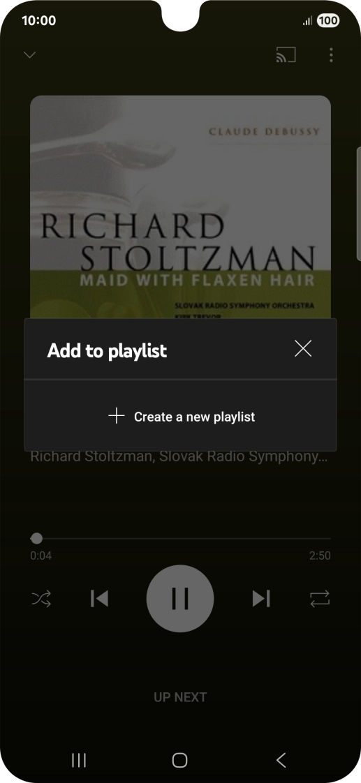 Press Create a new playlist. Press Create a new playlist.
