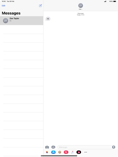 Press the new message icon. Press the new message icon.
