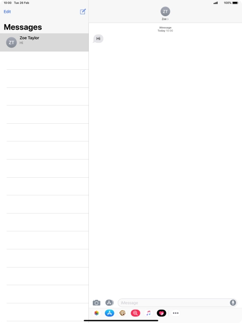 Press the new message icon. Press the new message icon.