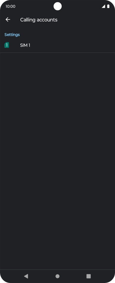 Press the name of the SIM. Press the name of the SIM.