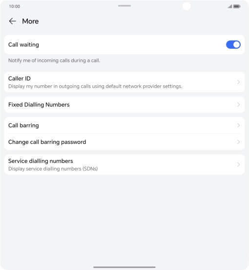 Press Fixed Dialling Numbers. Press Fixed Dialling Numbers.