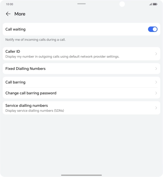 Press Fixed Dialling Numbers. Press Fixed Dialling Numbers.