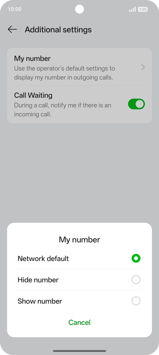 Press Show number to turn on caller identification. Press Show number to turn on caller identification.