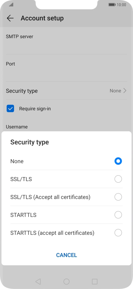 Press None to turn off the function. Press None to turn off the function.