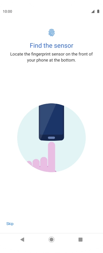 Follow the instructions on the screen to create the phone lock code using your fingerprint. Follow the instructions on the screen to create the phone lock code using your fingerprint.