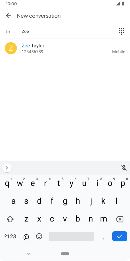 Press the required contact. Press the required contact.