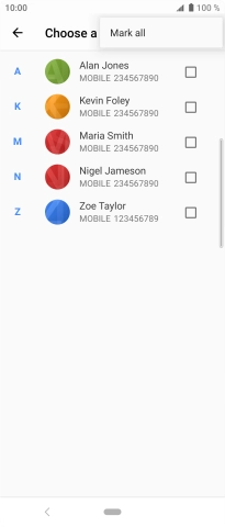 Press Mark all. Press Mark all.