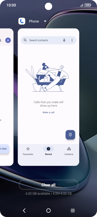 To end one running application, slide your finger upwards on the required application. To end one running application, slide your finger upwards on the required application.