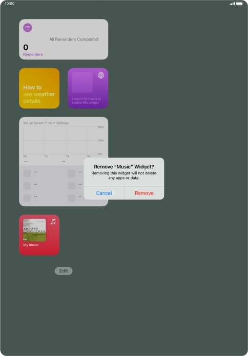 Press Remove. Press Remove.
