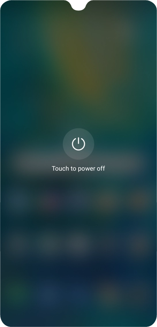 Press Touch to power off. Press Touch to power off.