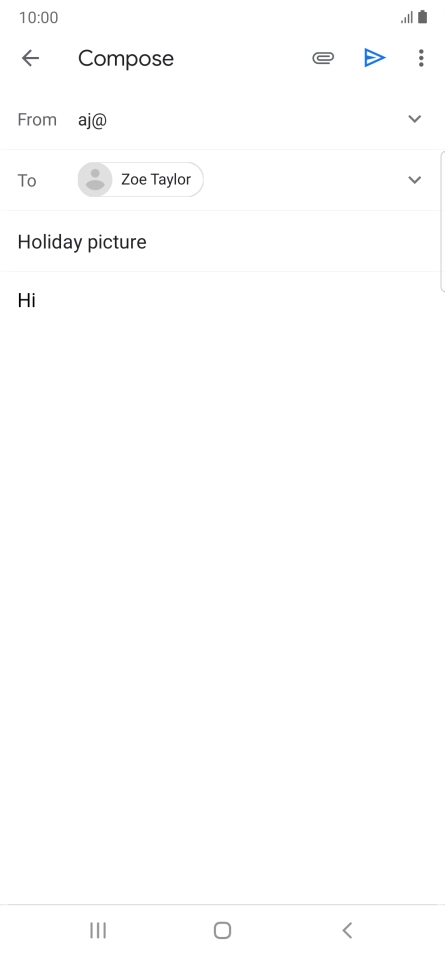 Press the attachment icon. Press the attachment icon.