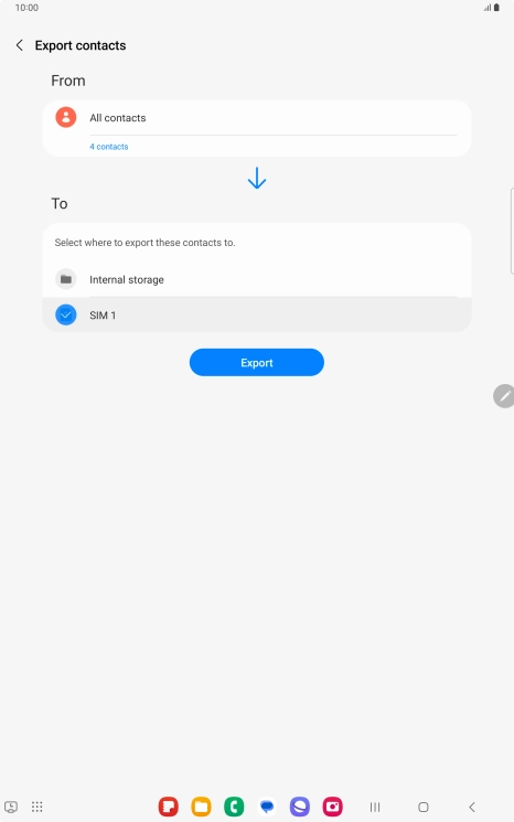 Press Export. Press Export.