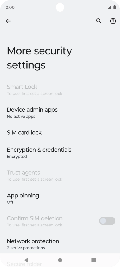 Press SIM card lock. Press SIM card lock.