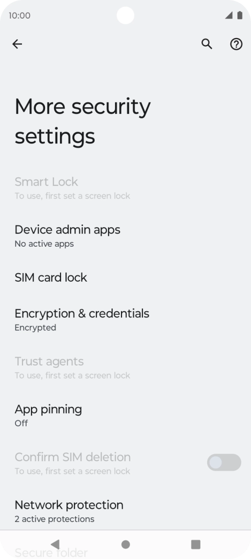 Press SIM card lock. Press SIM card lock.