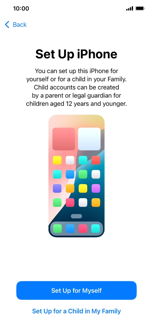 Press Set Up for Myself. Press Set Up for Myself.