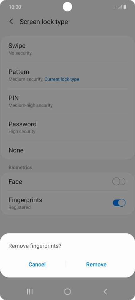 Press Remove. Press Remove.