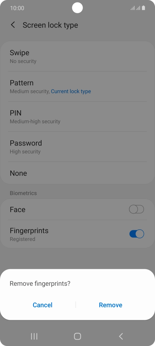 Press Remove. Press Remove.