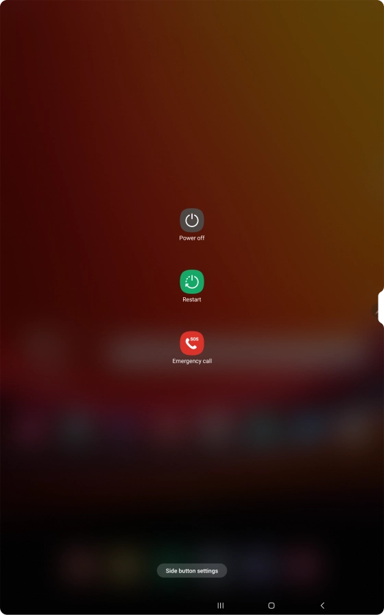 Press Power off. Press Power off.