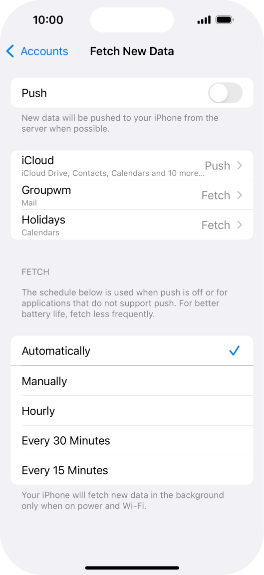 If you turn off the function, press the required setting. If you turn off the function, press the required setting.