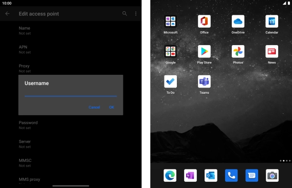 Key in eesecure and press OK. Key in eesecure and press OK.