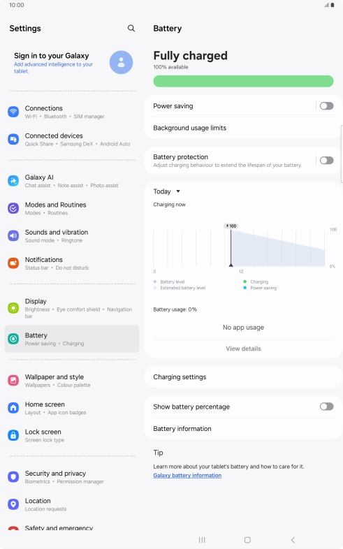Press Power saving. Press Power saving.