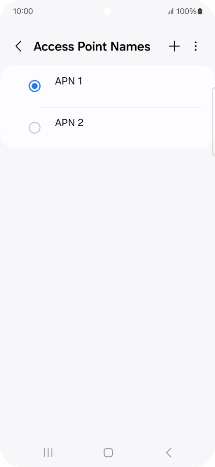 Press the field next to the data connection to activate it. Press the field next to the data connection to activate it.
