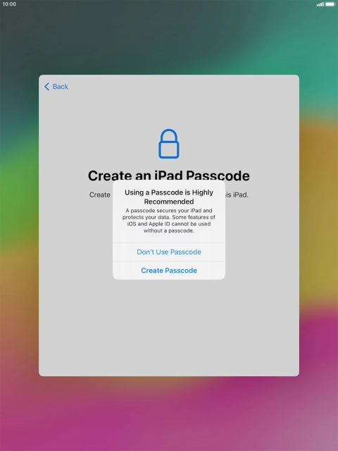 If you turn off the function, press Don't Use Passcode. If you turn off the function, press Don't Use Passcode.