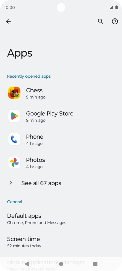 Press See all apps. Press See all apps.