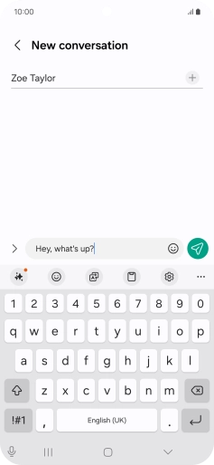 Create a new message and write the required text. Create a new message and write the required text.