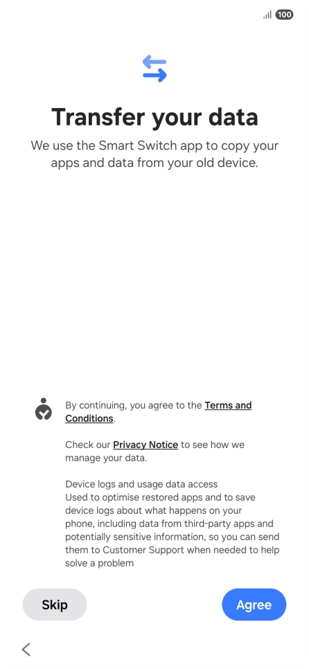 Press Agree. Press Agree.