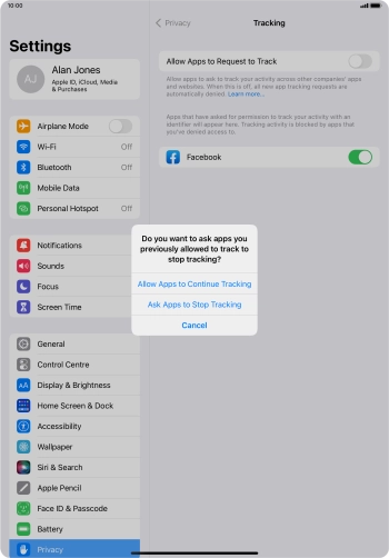 If you turn off the function, press the required setting. If you turn off the function, press the required setting.