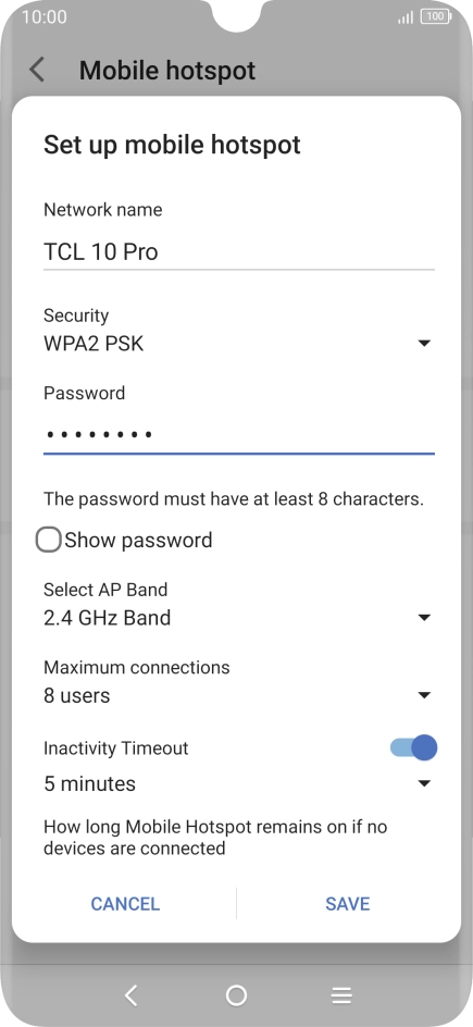 Press SAVE. Press SAVE.
