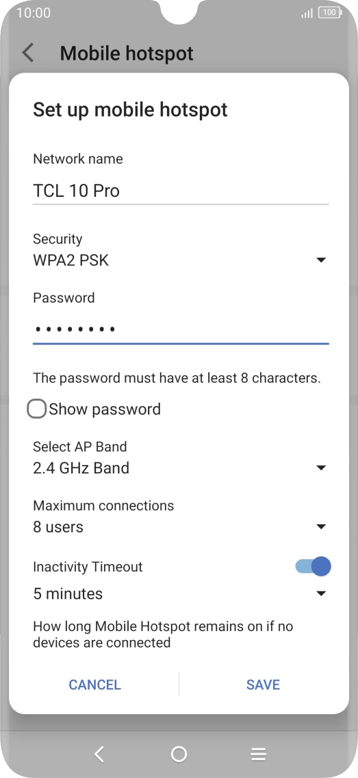 Press SAVE. Press SAVE.